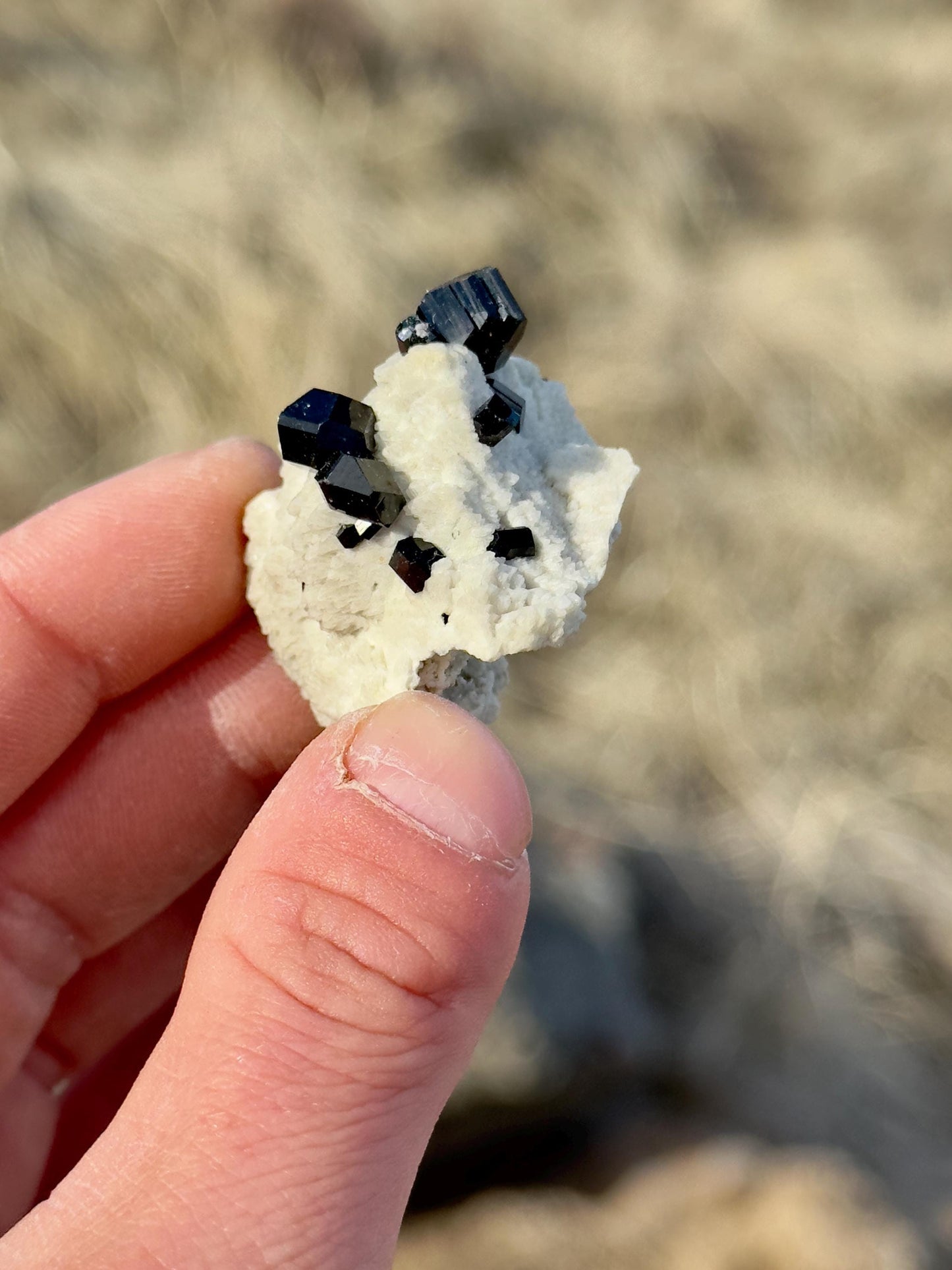 Black Tourmaline & Feldspar - Erongo Mountains, Namibia