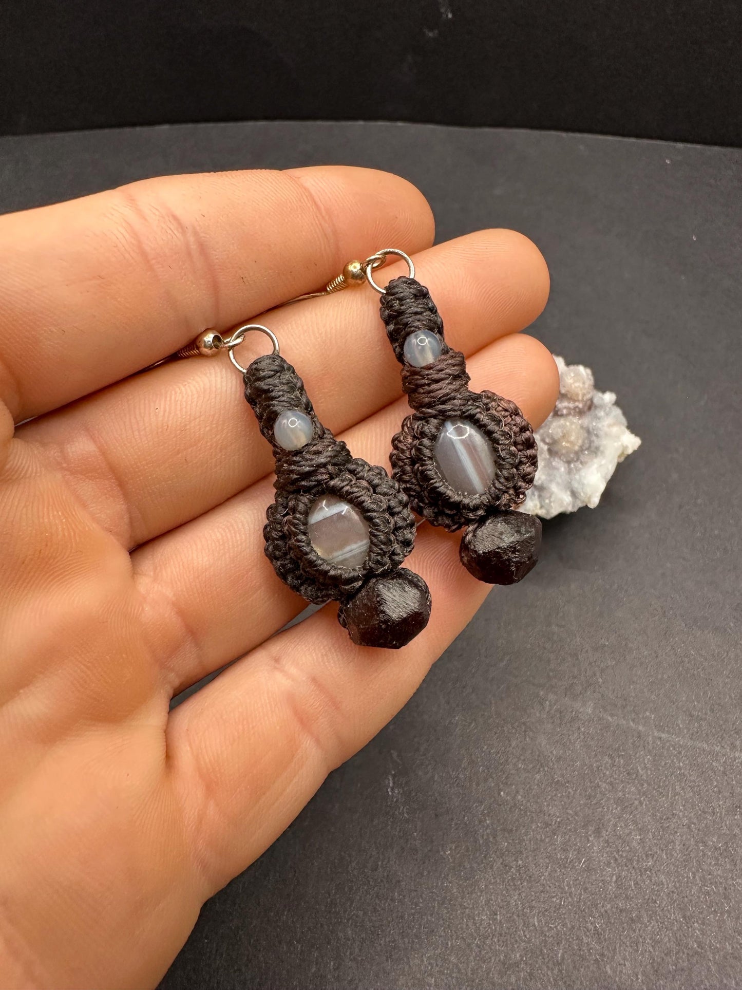 Washington Garnet & Agate Earrings