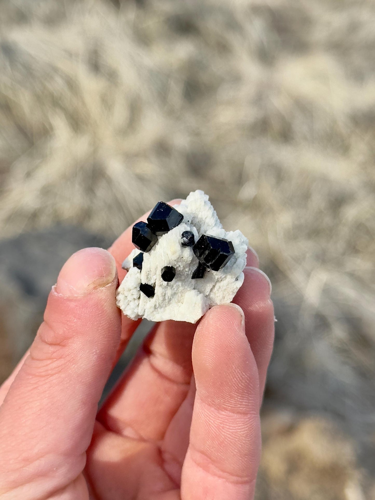 Black Tourmaline & Feldspar - Erongo Mountains, Namibia