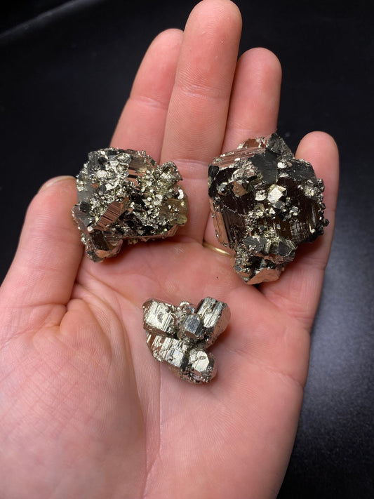 Pyrite - Huanzala Mine, Ancash, Peru (all 3 included)