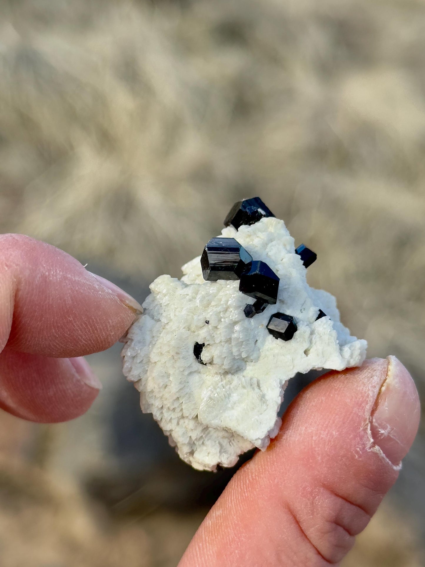 Black Tourmaline & Feldspar - Erongo Mountains, Namibia