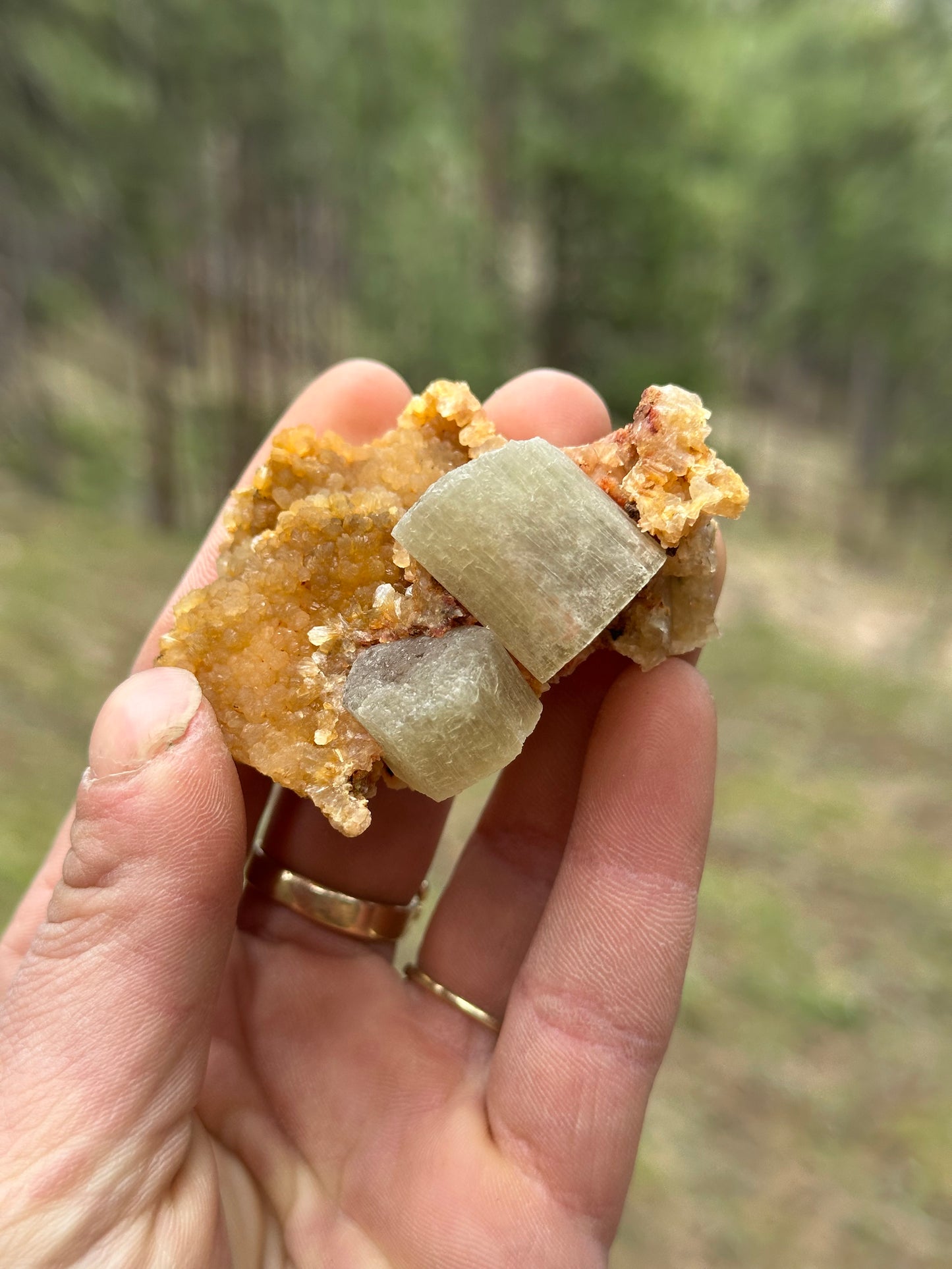Fluorapatite & Stilbite - Imilchil, Midelt, Morocco