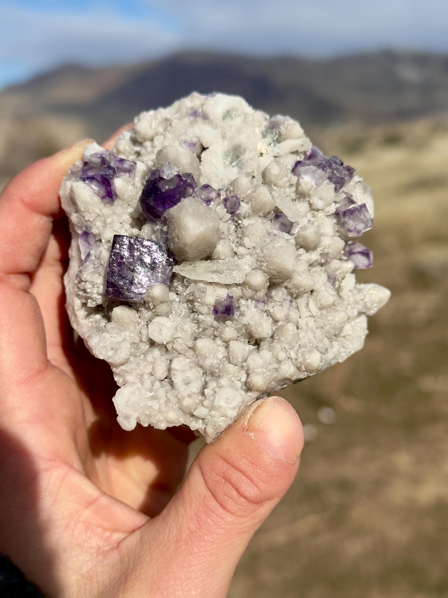 Purple Fluorite & Quartz - Huanggang Fe-Sn Deposit, Inner Mongolia, China