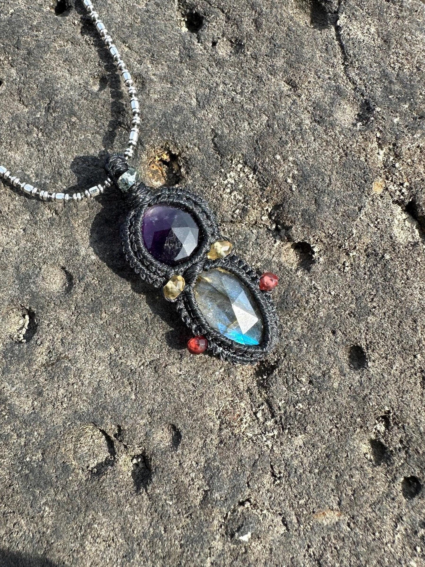 Labradorite & Amethyst Necklace