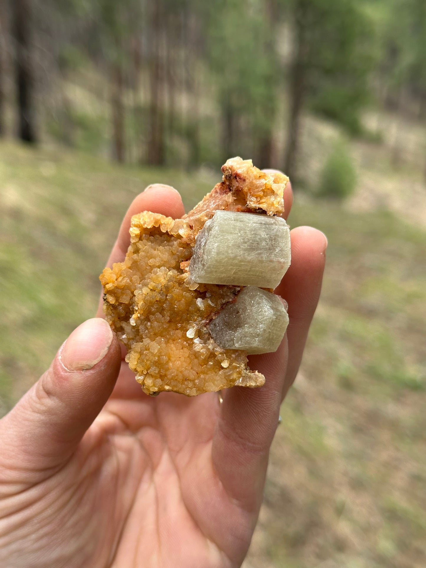 Fluorapatite & Stilbite - Imilchil, Midelt, Morocco