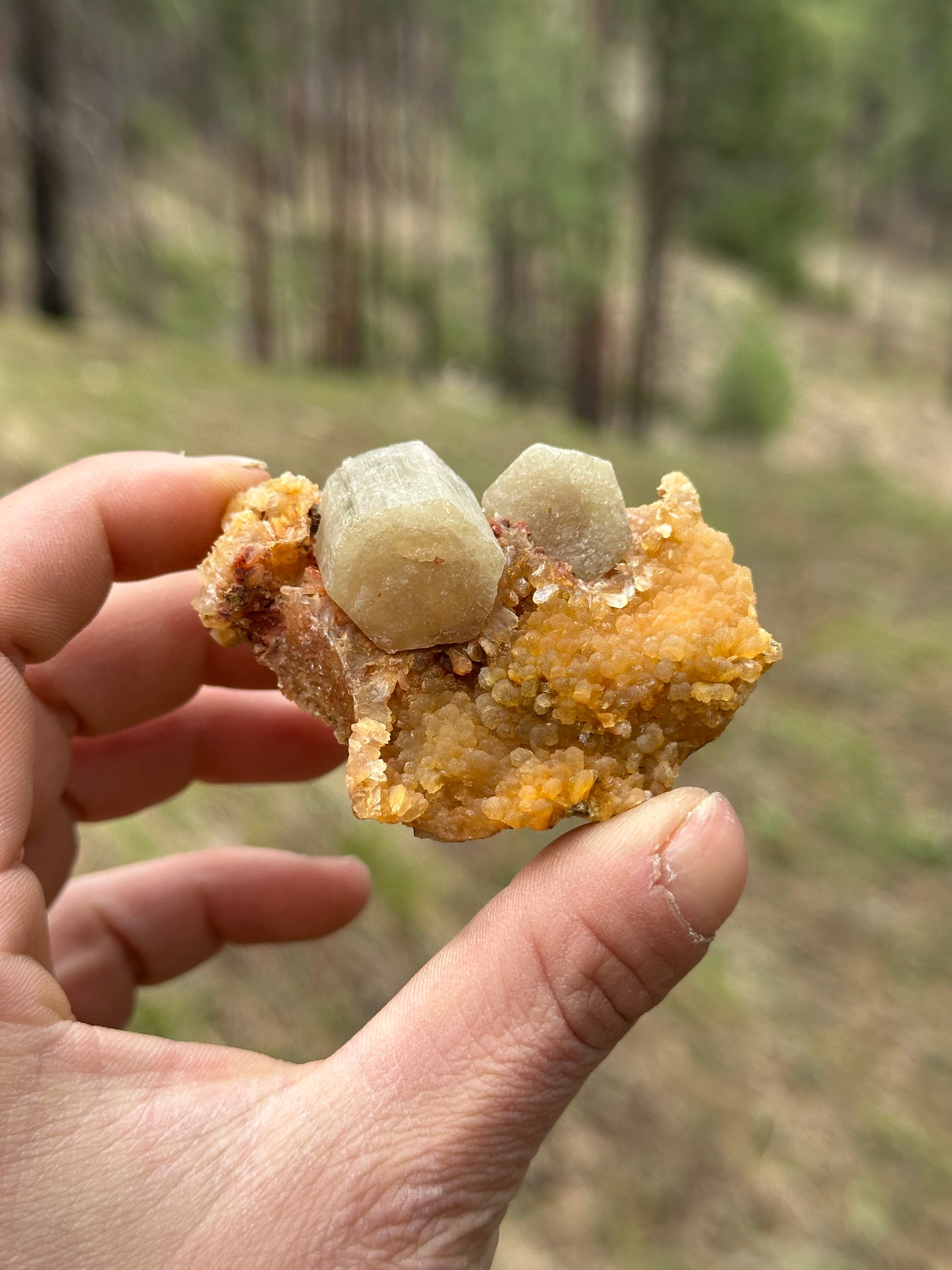 Fluorapatite & Stilbite - Imilchil, Midelt, Morocco