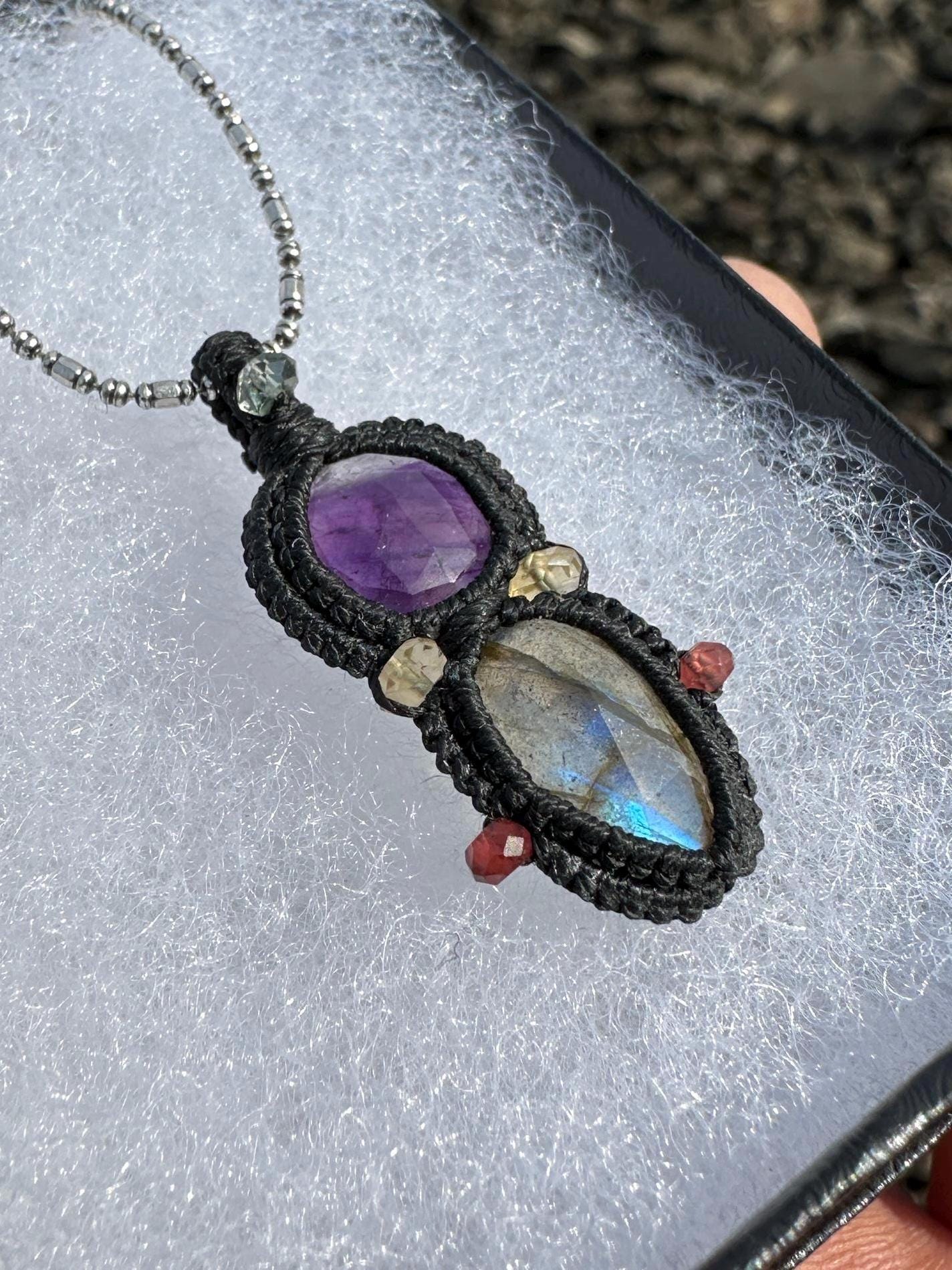 Labradorite & Amethyst Necklace