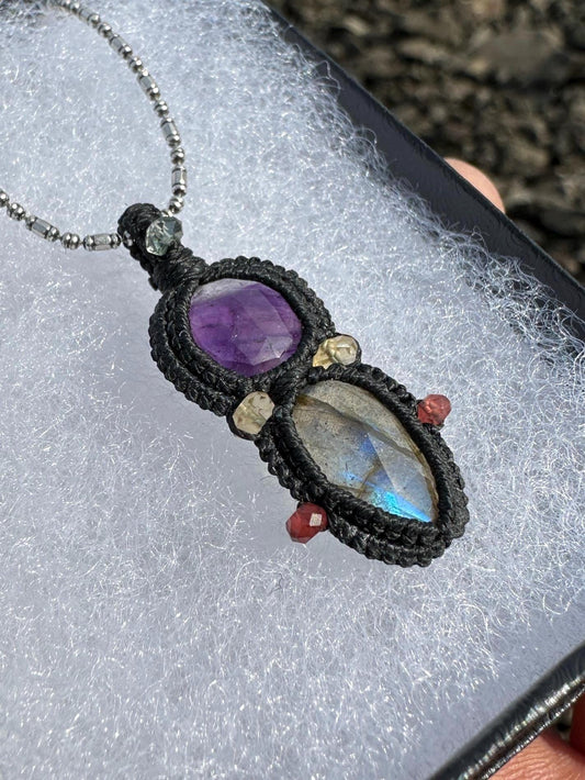Labradorite & Amethyst Necklace