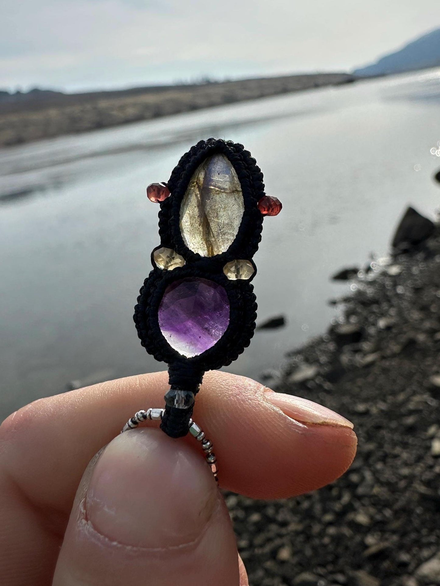 Labradorite & Amethyst Necklace