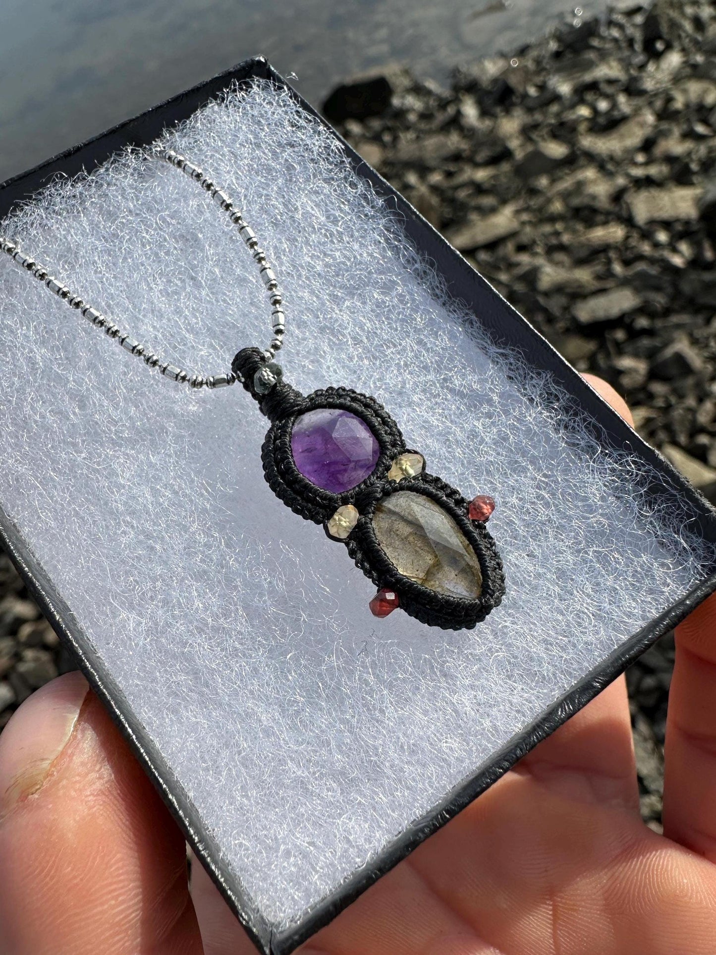 Labradorite & Amethyst Necklace