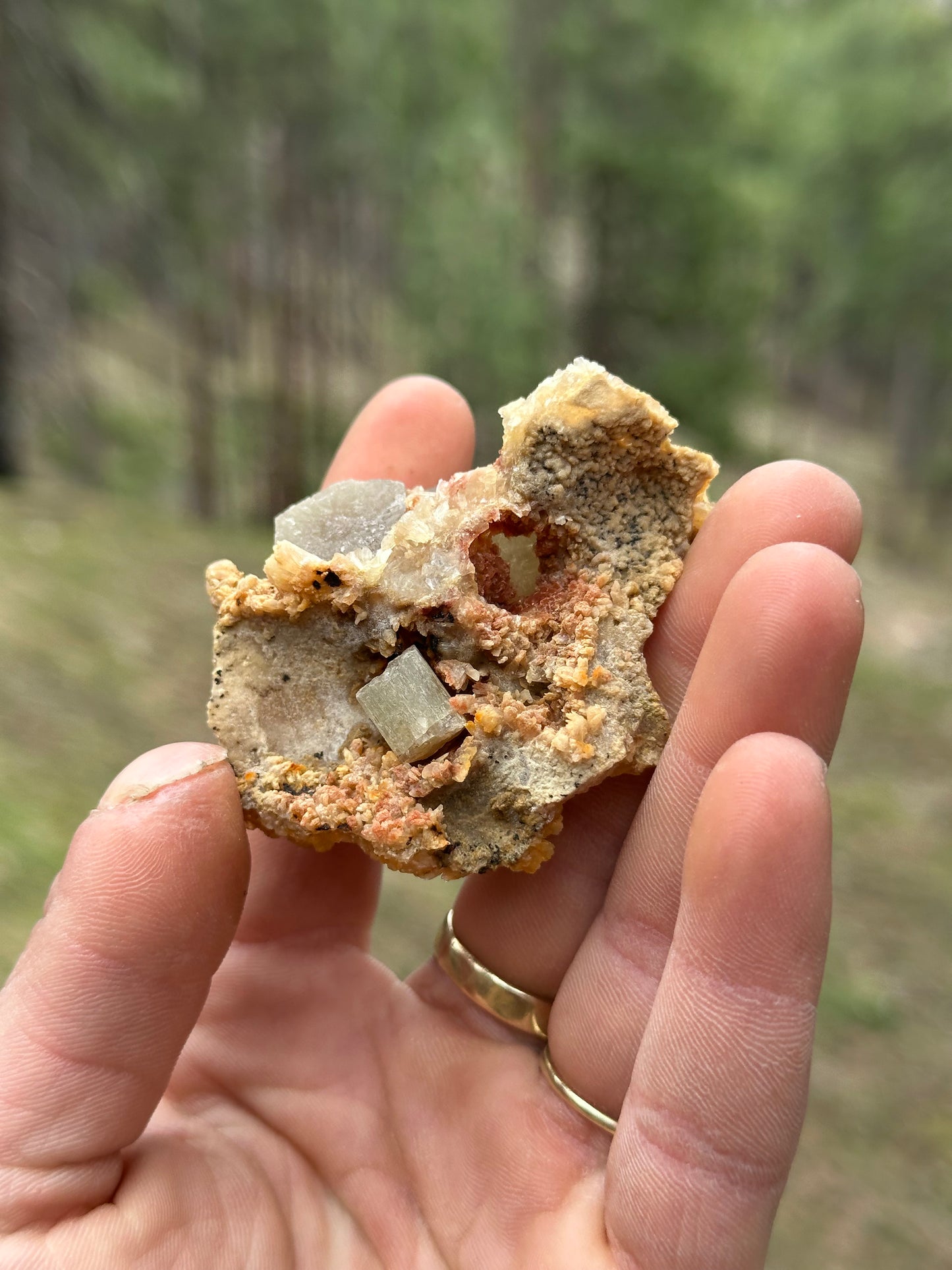 Fluorapatite & Stilbite - Imilchil, Midelt, Morocco
