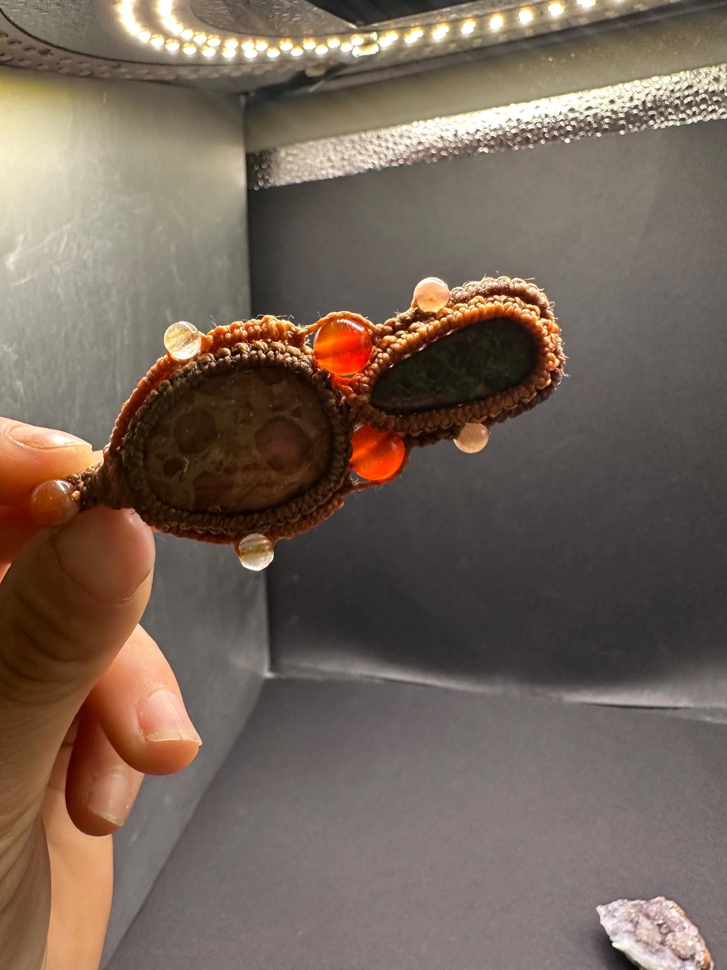 Ruby Zoisite & Brecciated Jasper Necklace