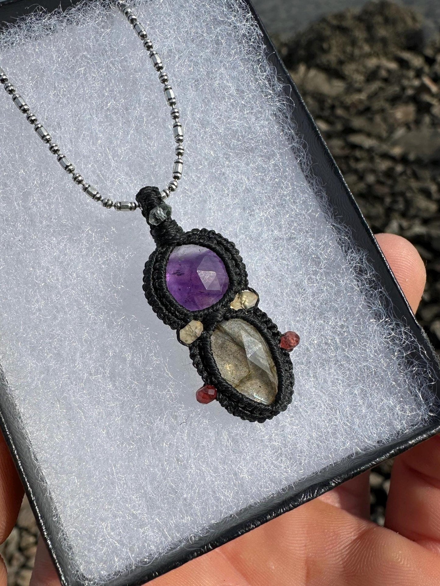 Labradorite & Amethyst Necklace