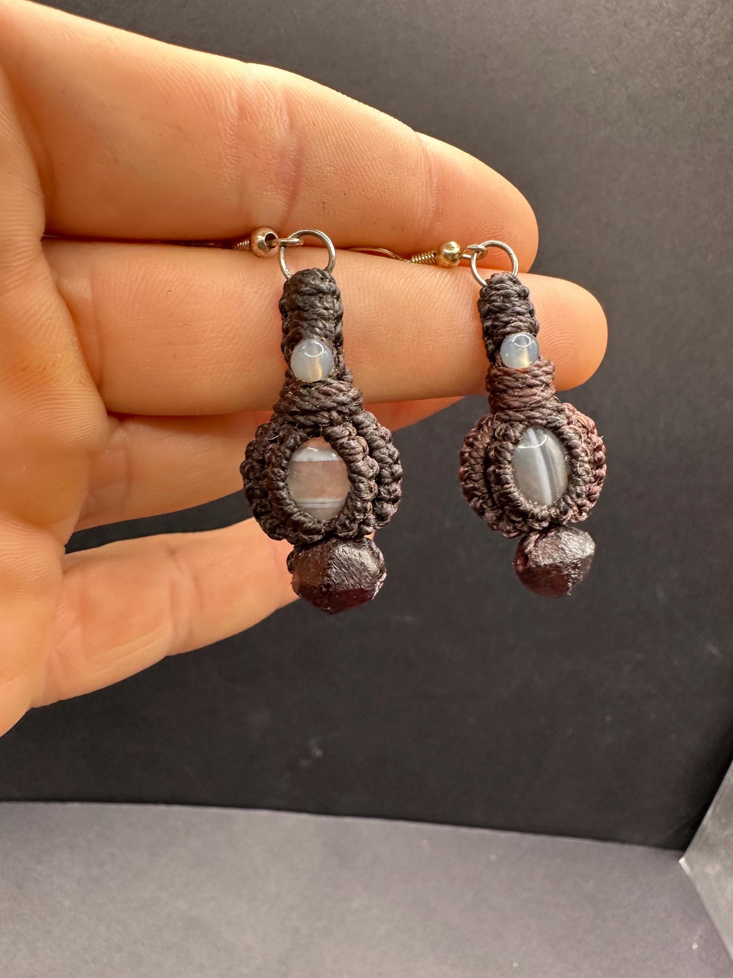 Washington Garnet & Agate Earrings