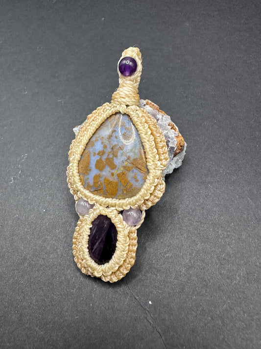 Hungarian Agate & Amethyst Necklace
