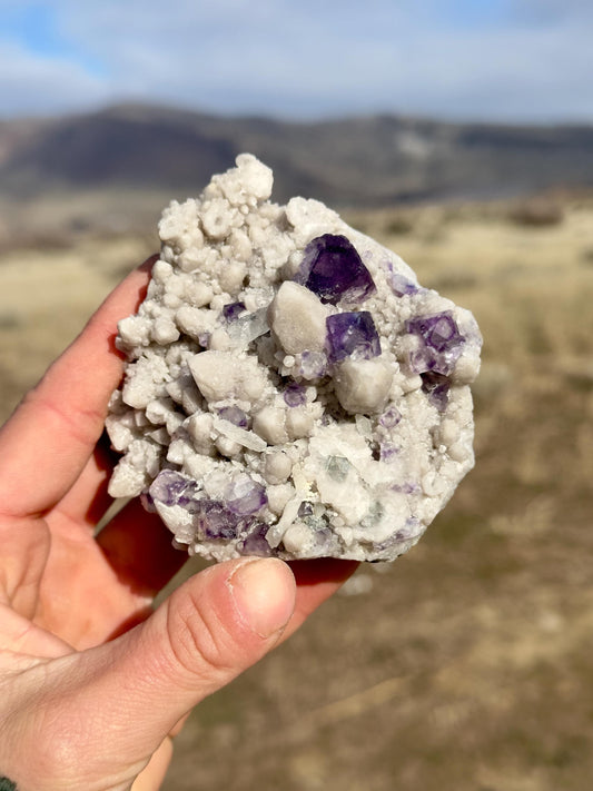 Purple Fluorite & Quartz - Huanggang Fe-Sn Deposit, Inner Mongolia, China