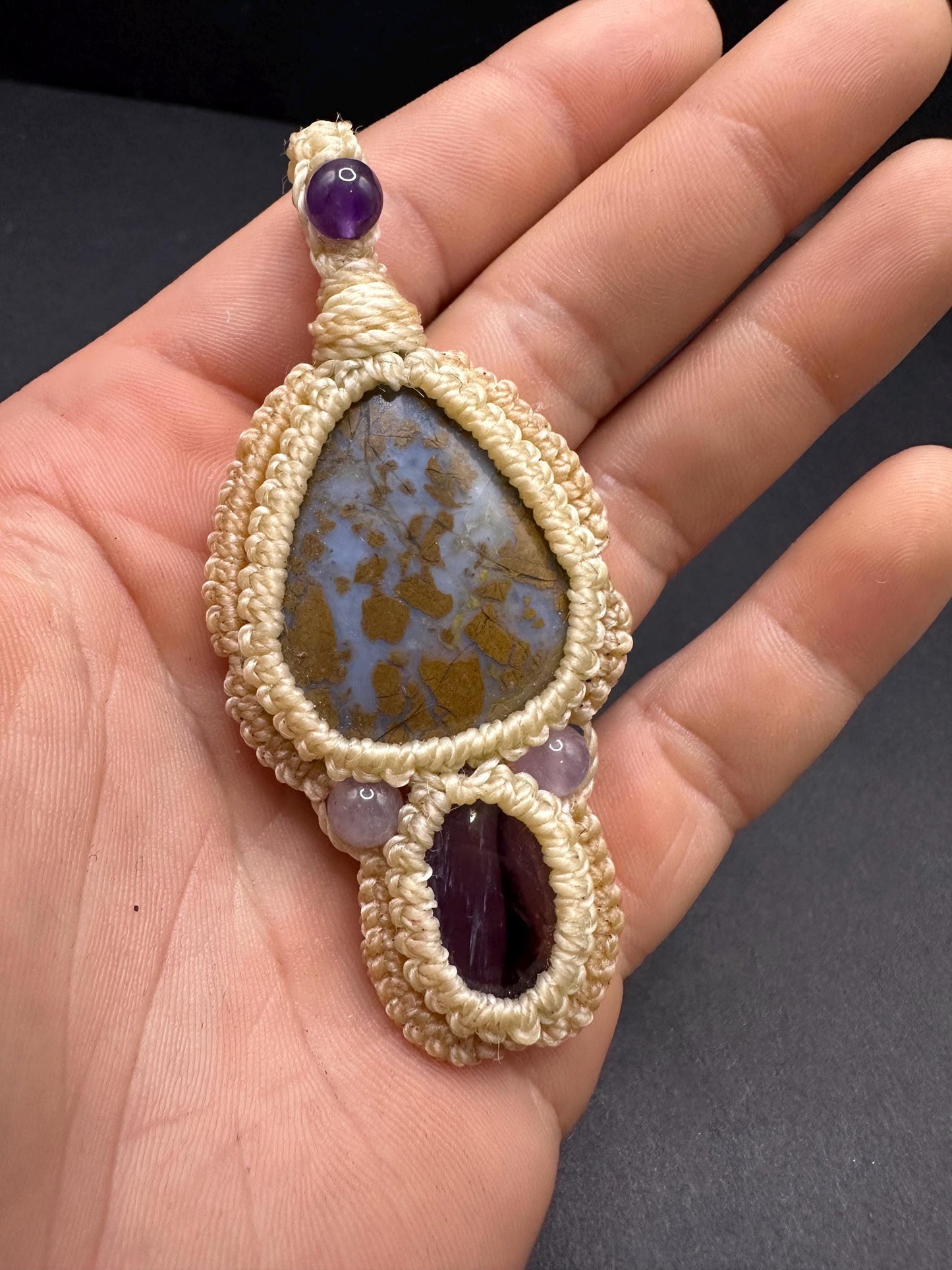 Hungarian Agate & Amethyst Necklace